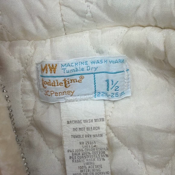 Vintage JCPenney Toddletime Sherpa Jacket Size 1.5 Elephant Patch(C36)@ - Picture 6 of 7